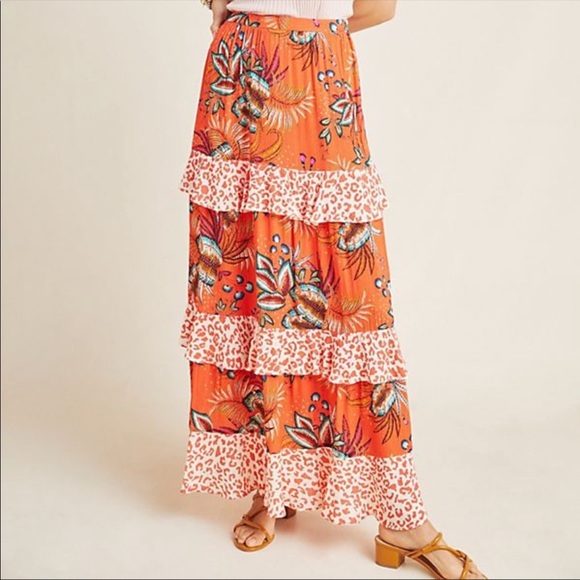 Anthropologie Dresses & Skirts - Farm Rio Tiered Maxi Skirt